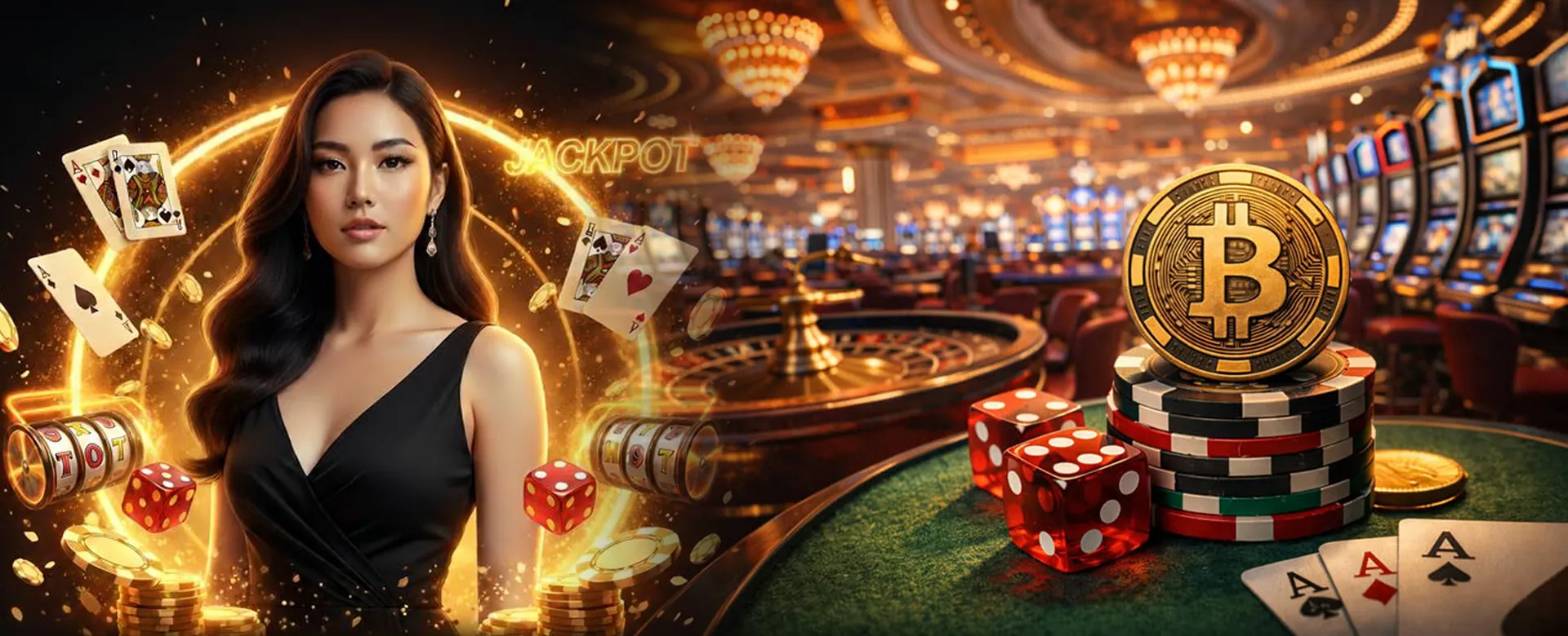 Background image of a vibrant online casino lobby for 8k8 VIP Login
